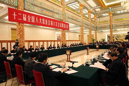 這是聯組會議現場。新華社記者 劉衛(wèi)兵 攝