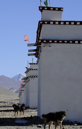 拉薩市當雄縣納木湖鄉(xiāng)恰嘎村2組的安居新房(1月25日攝)。新華社記者 格桑達瓦 攝
