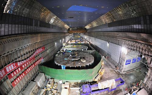 3月30日拍攝的加緊建設(shè)中的三峽地下電站。新華社發(fā)(鄭家裕 攝)