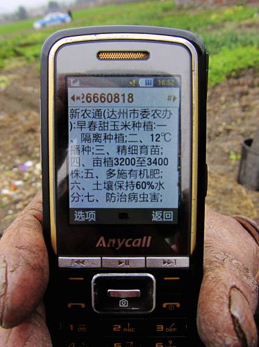 2月4日,在四川省達(dá)州市渠縣雙土鄉(xiāng)雙土村,一名農(nóng)民在閱讀手機(jī)收到的由“新農(nóng)通”三農(nóng)信息服務(wù)平臺(tái)發(fā)布的“春季田間作物栽培新技術(shù)信息”。 眼下正是農(nóng)忙時(shí)節(jié),“新農(nóng)通”三農(nóng)信息服務(wù)平臺(tái)向廣大農(nóng)民免費(fèi)發(fā)布涉及春耕春種春繁的新政策、新技術(shù)和市場(chǎng)行情等方面的信息,以現(xiàn)代技術(shù)助力農(nóng)業(yè)生產(chǎn),受到當(dāng)?shù)厝罕姺Q(chēng)贊。 “新農(nóng)通”三農(nóng)信息服務(wù)平臺(tái)由新華社四川分社與中國(guó)移動(dòng)四川分公司聯(lián)合開(kāi)發(fā)建設(shè),結(jié)合四川的地理、氣候和農(nóng)業(yè)產(chǎn)業(yè)特點(diǎn),為廣大農(nóng)戶(hù)、農(nóng)民工、涉農(nóng)干部、涉農(nóng)企業(yè)、專(zhuān)合組織、農(nóng)業(yè)園區(qū)等,提供農(nóng)業(yè)政策、農(nóng)產(chǎn)品市場(chǎng)、農(nóng)業(yè)科技、災(zāi)害預(yù)警、外出務(wù)工以及農(nóng)村教育、衛(wèi)生、醫(yī)療等“三農(nóng)”實(shí)用信息服務(wù)。新華社發(fā)(鄧良奎 攝)
