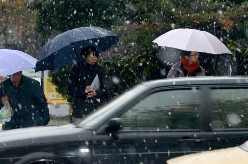 12月16日,車輛和行人在雪中經(jīng)過杭州主城區(qū)一個路口。當(dāng)日,浙江迎來降雪。據(jù)浙江省氣象臺預(yù)報:12月16日至17日,浙北地區(qū)局部雨夾雪,浙西山區(qū)部分有雨夾雪或雪,浙西北的山區(qū)局部有中到大雪。新華社記者 韓傳號 攝