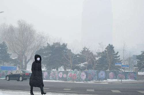吉林遭遇霧霾天氣 12月17日,在吉林長春,一位市民戴口罩出行。 12月16日18時,吉林省氣象臺發(fā)布霾黃色預(yù)警。從17日清晨開始,長春、四平地區(qū)東部、遼源、吉林地區(qū)西部出現(xiàn)霧霾天氣。受霧霾影響,17日8時長春市的空氣質(zhì)量指數(shù)(AQI)為305,屬嚴重污染。 新華社記者 張楠攝
