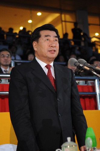 11月10日,第八屆全國少數(shù)民族傳統(tǒng)體育運動會在廣州隆重開幕。中共中央政治局委員、國務院副總理回良玉出席運動會開幕式。 新華社記者周文杰攝