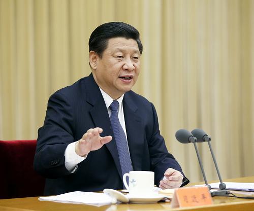 1月7日,中共中央總書記、國家主席、中央軍委主席習(xí)近平在中央政法工作會議上發(fā)表重要講話。新華社記者 鞠鵬 攝