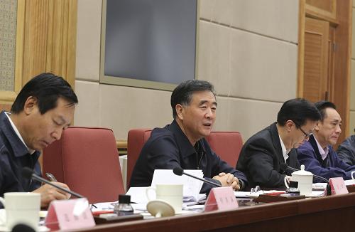 11月13日,國務(wù)院副總理汪洋在北京主持召開全國打擊侵犯知識(shí)產(chǎn)權(quán)和制售假冒偽劣商品工作領(lǐng)導(dǎo)小組第三次全體會(huì)議。新華社記者 丁林 攝