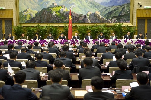 3月25日,國務(wù)院在北京召開新一屆政府第一次廉政工作會議,溫家寶總理發(fā)表講話。 新華社記者李學(xué)仁攝