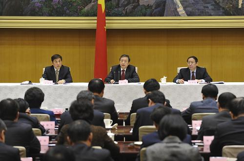1月29日,全國信訪局長電視電話會議在北京召開。國務(wù)委員兼國務(wù)院秘書長馬凱出席會議并講話。 新華社記者 李學(xué)仁 攝