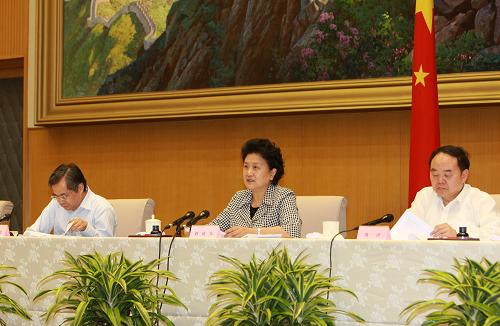 5月8日,中共中央政治局委員、國(guó)務(wù)委員劉延?xùn)|在北京出席全國(guó)中小學(xué)校舍安全工程電視電話會(huì)并講話。 新華社記者 龐興雷 攝
