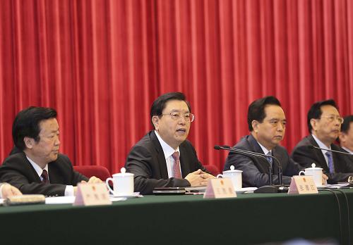 10月30日,全國(guó)人大常委會(huì)立法工作會(huì)議在北京人民大會(huì)堂舉行。中共中央政治局常委、全國(guó)人大常委會(huì)委員長(zhǎng)張德江出席會(huì)議并講話。新華社記者 丁林 攝
