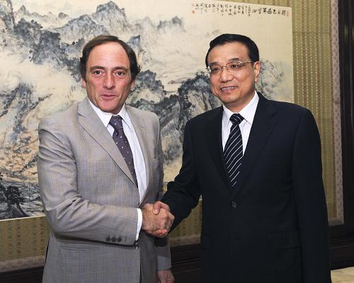 7月4日,中國國務院副總理李克強在北京中南海會見葡萄牙國務部長兼外交部長波塔斯。 新華社記者 饒愛民 攝