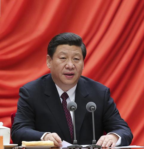 1月22日,中共中央總書記、中共中央軍委主席習(xí)近平在中國共產(chǎn)黨第十八屆中央紀(jì)律檢查委員會第二次全體會議上發(fā)表重要講話。新華社記者 丁林 攝