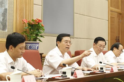 8月19日,國務院安全生產委員會全體會議在北京召開,中共中央政治局委員、國務院副總理、國務院安全生產委員會主任張德江主持會議并講話。新華社記者 丁林 攝