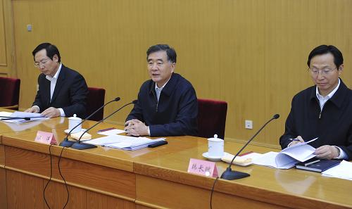 12月24日,國(guó)務(wù)院副總理汪洋在北京主持召開扶貧開發(fā)和現(xiàn)代種業(yè)工作座談會(huì)。新華社記者 張鐸 攝