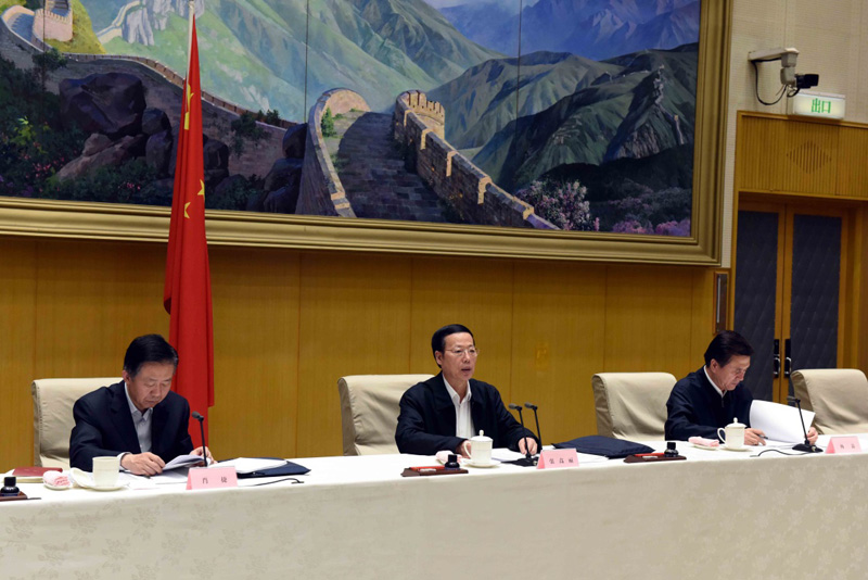 3月21日，全國棚戶區(qū)改造工作電視電話會議在北京召開，中共中央政治局常委、國務院副總理張高麗出席會議并講話。