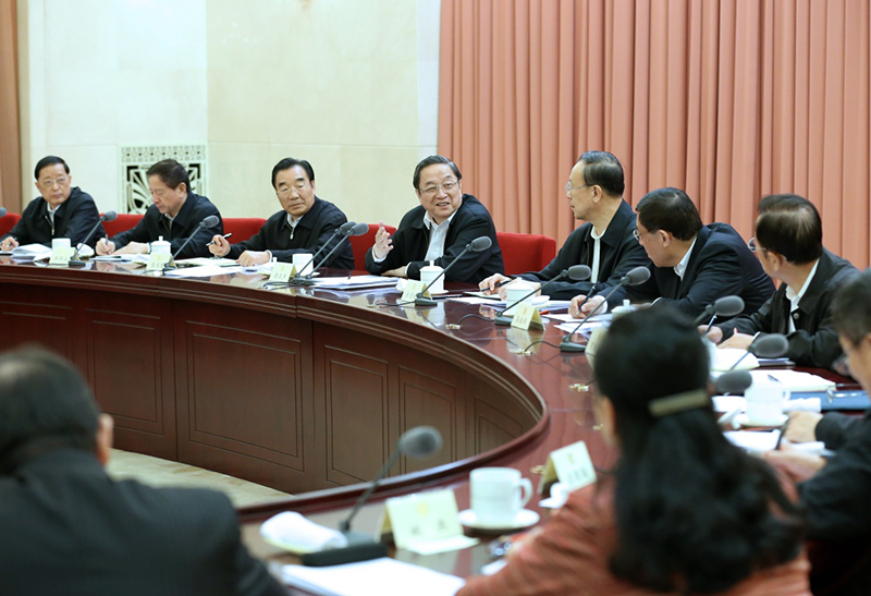 4月7日，全國(guó)政協(xié)在北京召開(kāi)第48次雙周協(xié)商座談會(huì)，圍繞“建設(shè)工程質(zhì)量問(wèn)題與對(duì)策”建言獻(xiàn)策。全國(guó)政協(xié)主席俞正聲主持會(huì)議并講話。新華社記者 龐興雷 攝