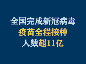 【短視頻題圖】全國(guó)完成新冠病毒疫苗全程接種人數(shù)超11億.jpg